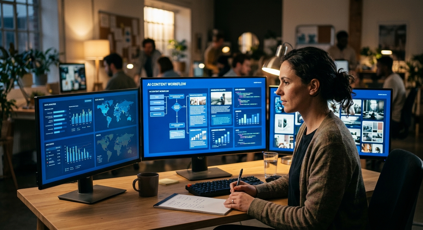 IA generativa na agência de marketing: como estruturar o workflow e entregar mais sem aumentar o time