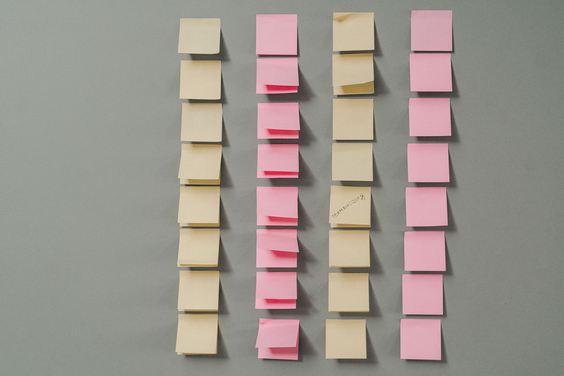 Mapa de jornada do cliente com post-its, como um agente enxerga a jornada na personalização com IA no marketing