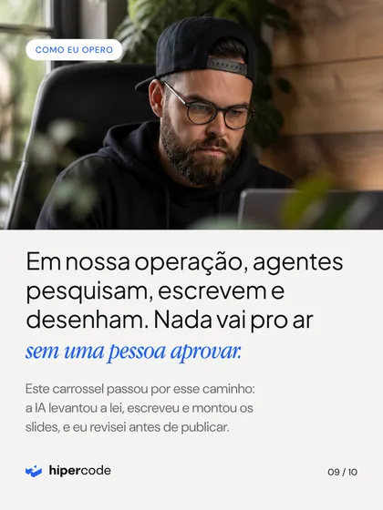 Tela de carrossel publicado no Instagram da Hipercode