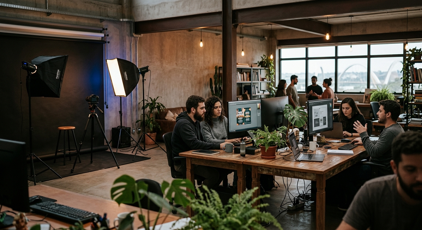 Sede da Hipercode em Brasília: estúdio e base da agência